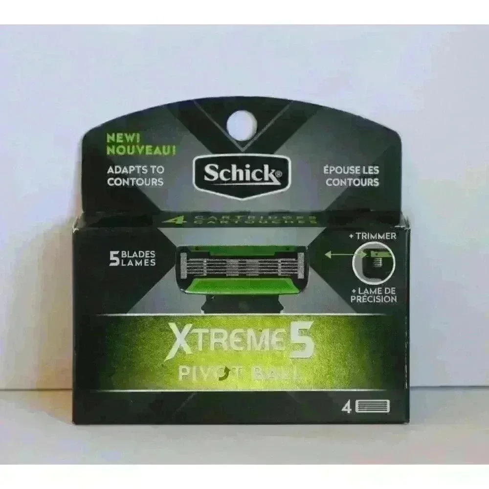 Schick Xtreme 5‎ Pivot Ball Men's Razor Blade Refills, 4 count NEW Blades only